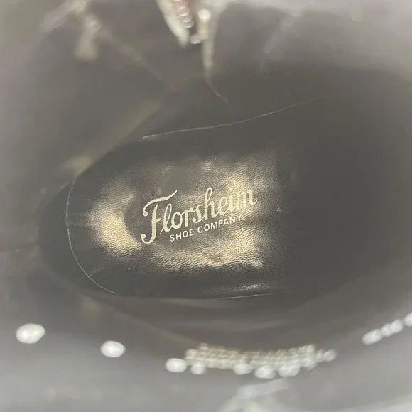 Florsheim Essex Boots Men 8D Red Leather Dress Ankle Side Zip Moc Toe 17074 18 - Picture 10 of 13